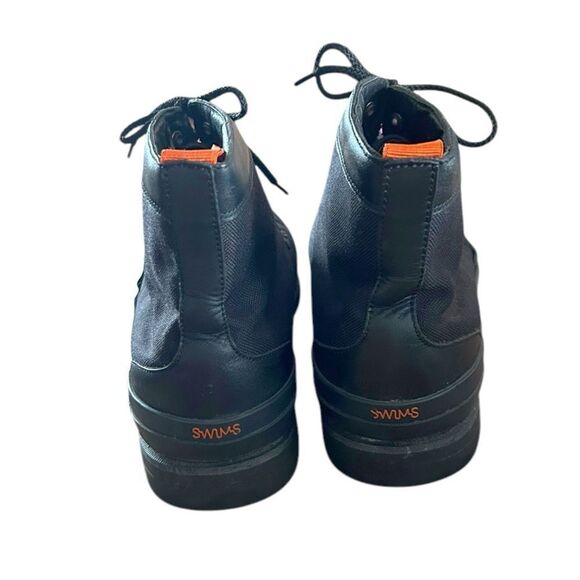 SWIMS Mens Black Non-Slip Water Resistant George Round Toe Chukka Boots 6 - Picture 5 of 8
